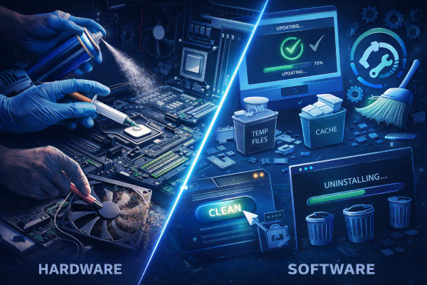 Nettoyage et entretien d’un ordinateur pour améliorer les performances